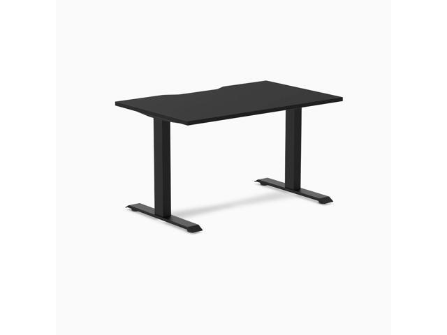 Desky Zero Scalloped Laminate Office Desk - Black / 47.2 x 29.5 in / Matte Black