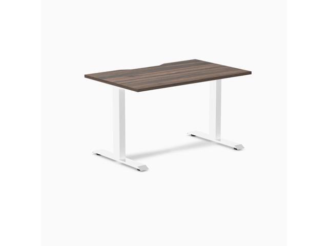 Desky Zero Scalloped Laminate Office Desk - Jarrah Legno / 47.2 x 29.5 in / White