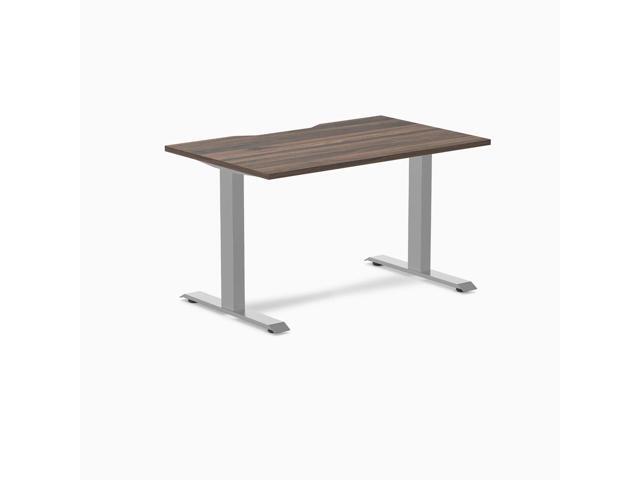 Desky Zero Scalloped Laminate Office Desk - Jarrah Legno / 47.2 x 29.5 in / Gray