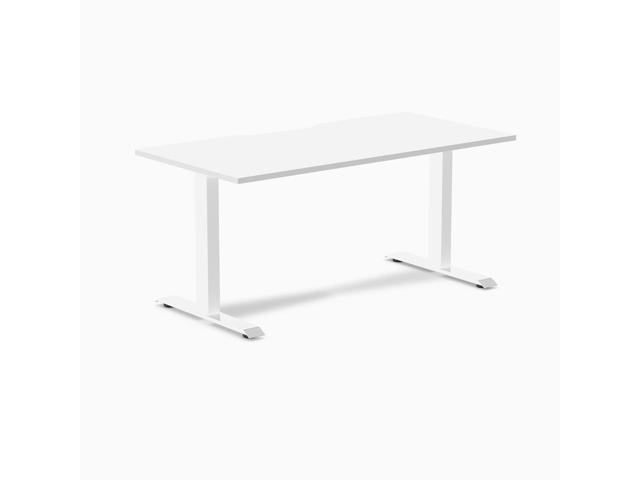 Desky Zero Scalloped Laminate Office Desk - White / 59.1 x 29.5 in / White