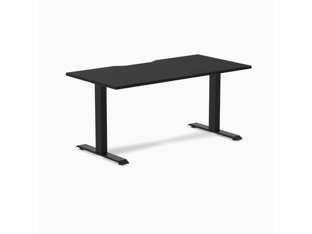 Desky Zero Scalloped Laminate Office Desk - Black / 59.1 x 29.5 in / Matte Black