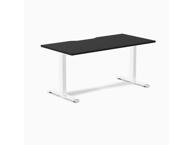 Desky Zero Scalloped Laminate Office Desk - Black / 59.1 x 29.5 in / White