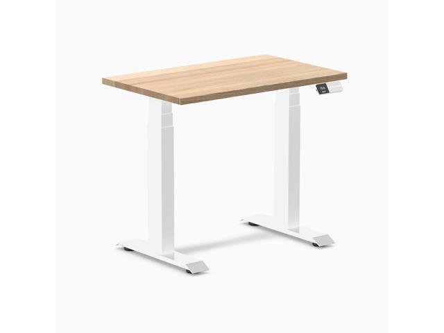 Desky Dual Mini Hardwood Sit Stand Desk - White Ash / 32 x 20 in / White