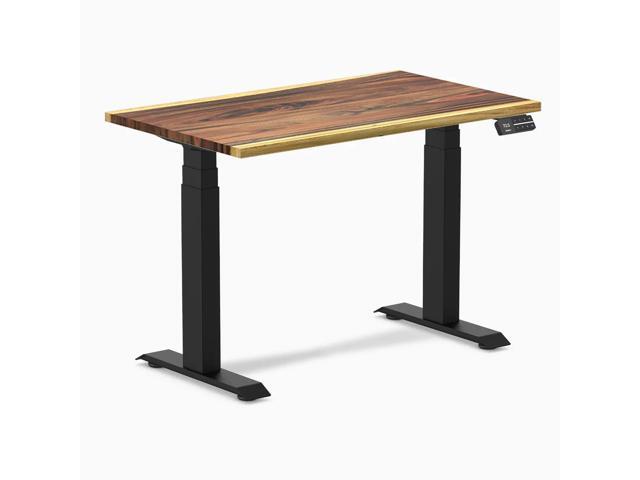 Desky Dual Mini Hardwood Sit Stand Desk - Saman / 40 x 24 in / Matte Black
