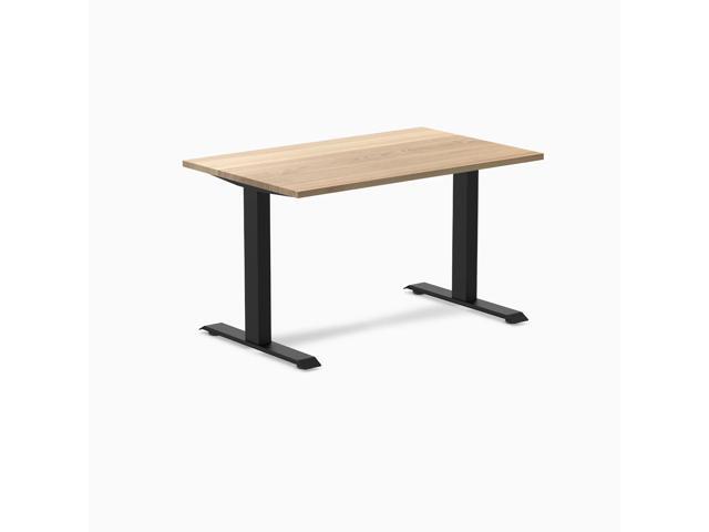 Desky Zero Hardwood Office Desk - White Ash / 48 x 30 in / Matte Black