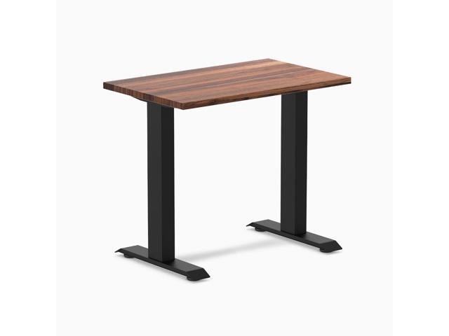 Desky Zero Mini Hardwood Office Desk - Walnut / 32 x 20 in / Matte Black