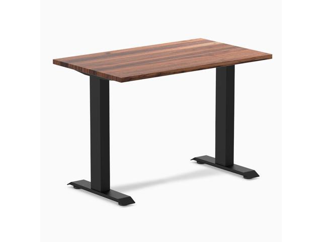 Desky Zero Mini Hardwood Office Desk - Walnut / 40 x 24 in / Matte Black