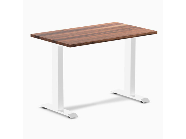 Desky Zero Mini Hardwood Office Desk - Walnut / 40 x 24 in / White