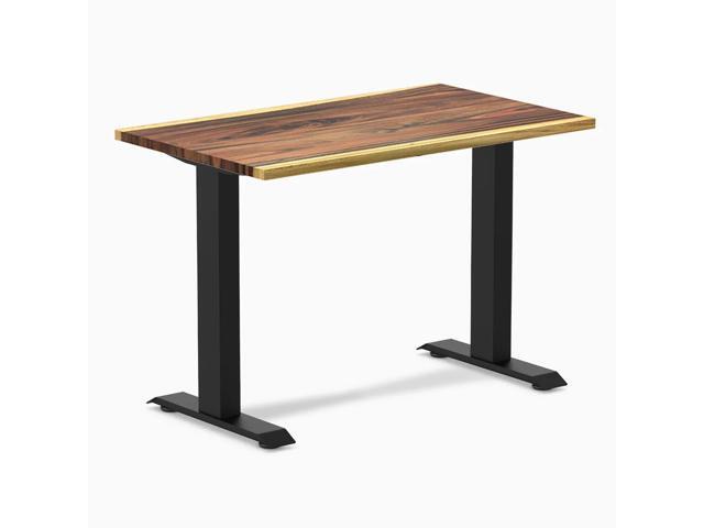 Desky Zero Mini Hardwood Office Desk - Saman / 40 x 24 in / Matte Black