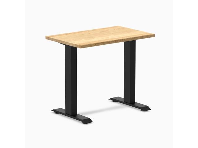 Desky Zero Mini Hardwood Office Desk - White Oak / 32 x 20 in / Matte Black