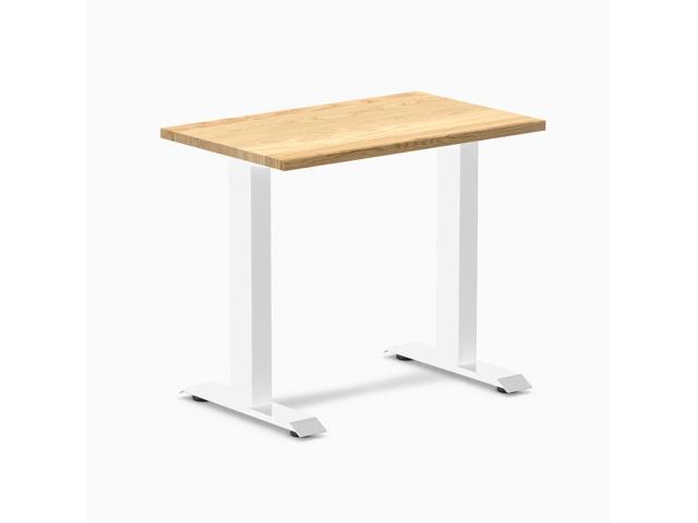 Desky Zero Mini Hardwood Office Desk - White Oak / 32 x 20 in / White
