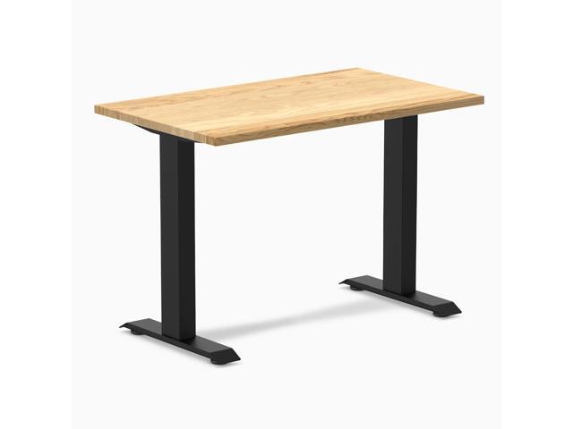 Desky Zero Mini Hardwood Office Desk - White Oak / 40 x 24 in / Matte Black