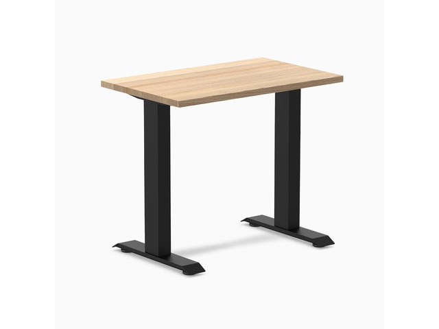 Desky Zero Mini Hardwood Office Desk - White Ash / 32 x 20 in / Matte Black