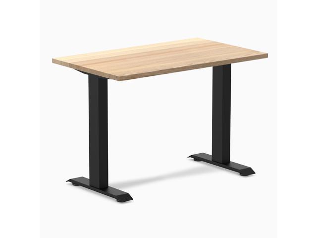 Desky Zero Mini Hardwood Office Desk - White Ash / 40 x 24 in / Matte Black