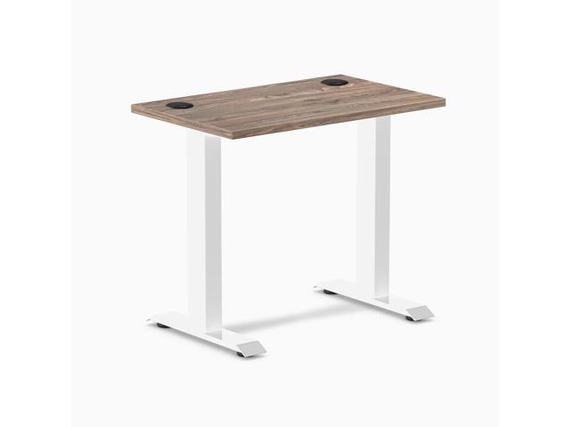 Desky Zero Mini Office Desk - Natural Walnut / 32 x 20 in / White