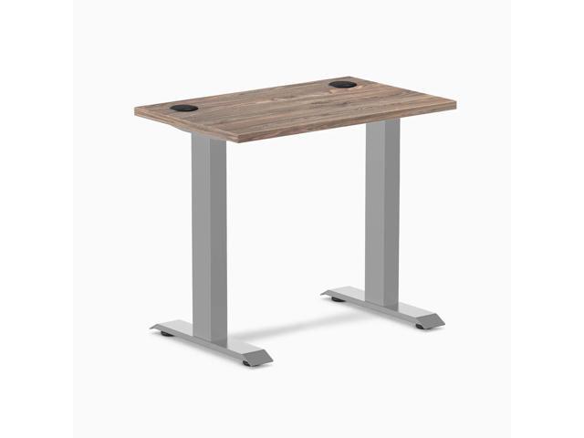 Desky Zero Mini Office Desk - Natural Walnut / 32 x 20 in / Grey