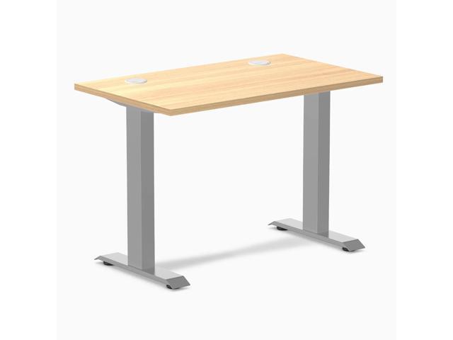 Desky Zero Mini Office Desk - Sublime Teak / 40 x 24 in / Grey