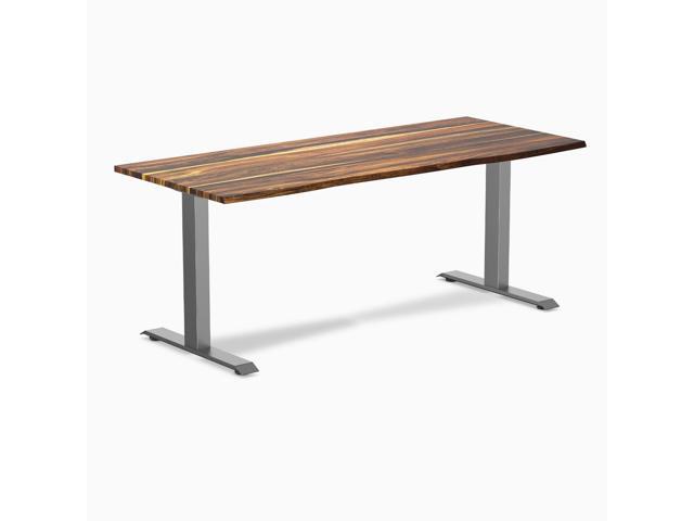 Desky Zero Hardwood Office Desk - Pheasantwood / 72 x 30 in / Space Gray