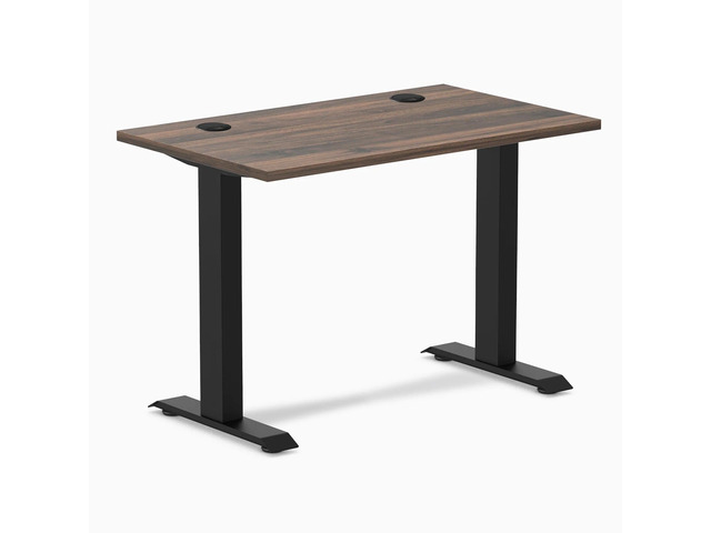 Desky Zero Mini Office Desk - Jarrah Legno / 40 x 24 in / Matte Black