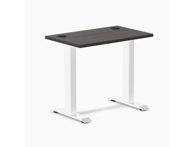 Desky Zero Mini Office Desk - Burnished Wood / 32 x 20 in / White