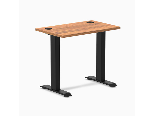 Desky Zero Mini Office Desk - Prime Oak / 32 x 20 in / Matte Black