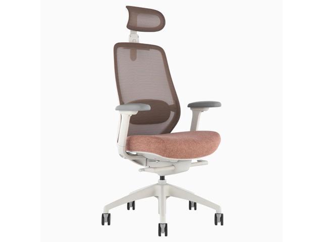 Desky Coilflex Ergonomic Office Chair - Peach / Headrest