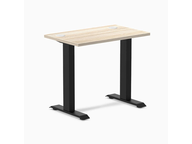 Desky Zero Mini Office Desk - Classic Oak / 32 x 20 in / Matte Black
