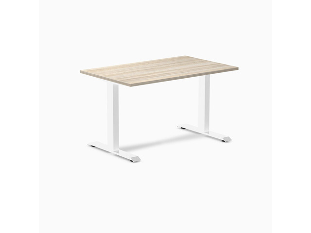 Desky Zero Laminate Office Desk - Classic Oak / 47.2 x 29.5 in / White