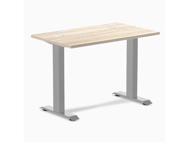 Desky Zero Mini Office Desk - Classic Oak / 40 x 24 in / Grey
