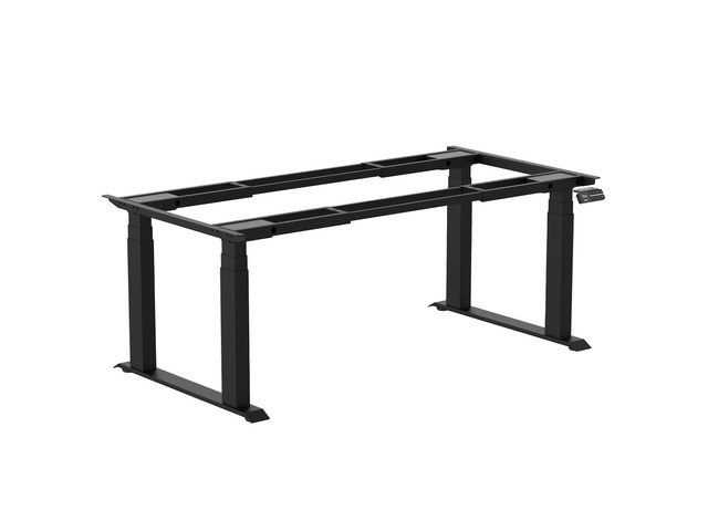 Desky Quad Sit Stand Desk Frame - Matte Black