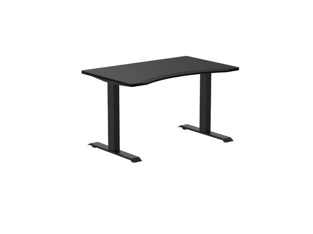 Desky Zero Ergo Edge Office Desk - Black / 48 x 30 in / Matte Black