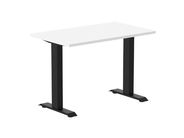 Desky Zero Mini Office Desk - White / 40 x 24 in / Matte Black