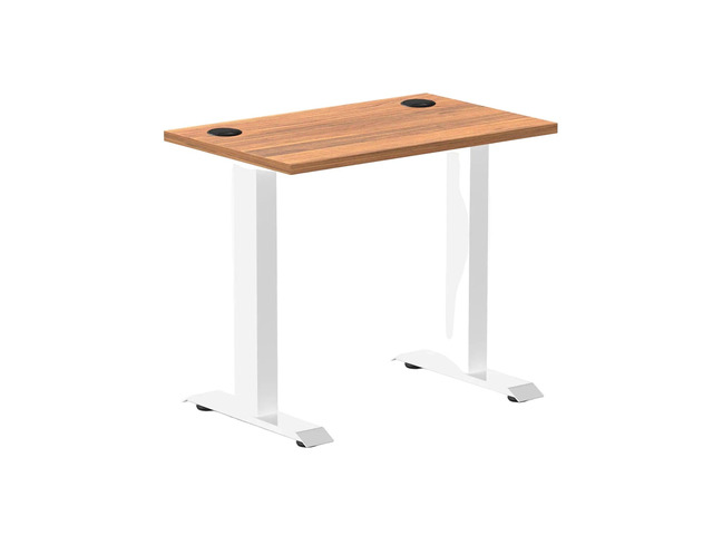 Desky Zero Mini Office Desk - Prime Oak / 32 x 20 in / White