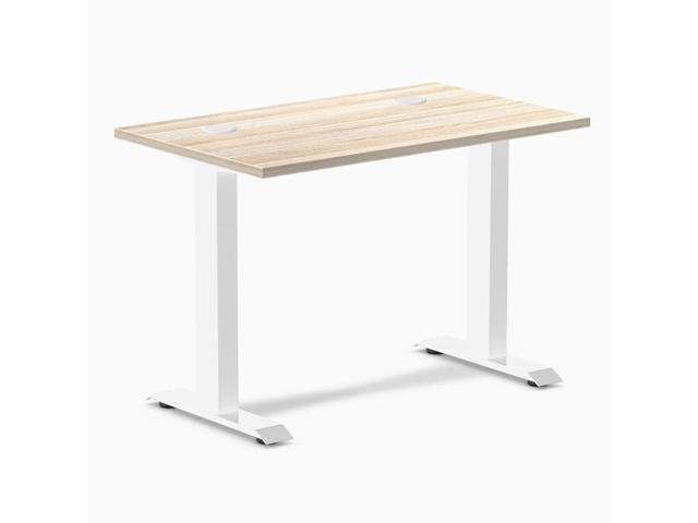 Desky Zero Mini Office Desk - Classic Oak / 40 x 24 in / White
