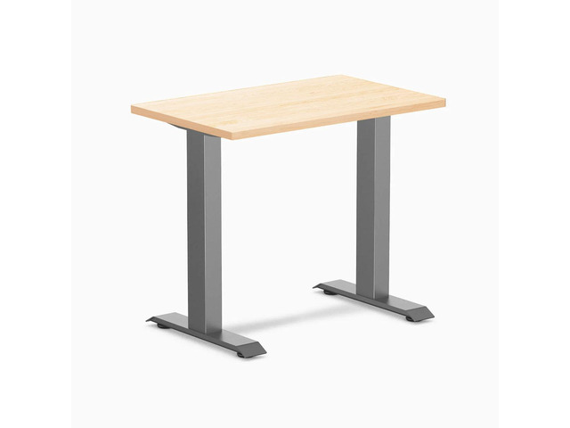 Desky Zero Mini Hardwood Office Desk - Maple / 32 x 20 in / Space Gray