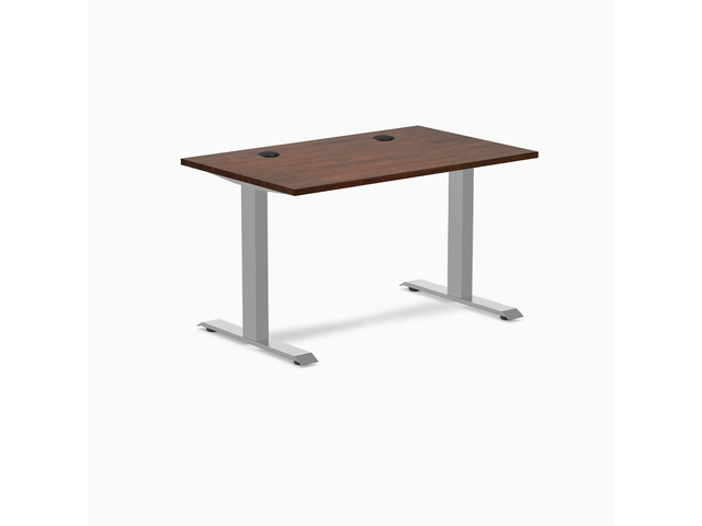 Desky Zero Rubberwood Office Desk - Red Walnut / 48 x 30 in / Grey