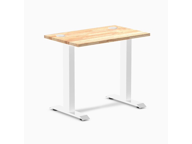 Desky Zero Mini Rubberwood Office Desk - Natural / 32 x 20 in / White