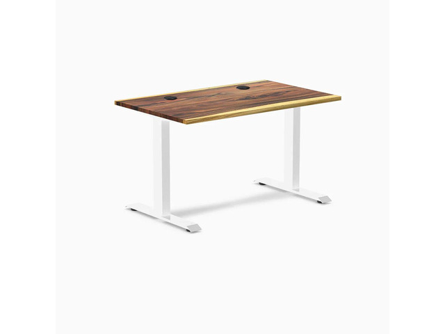 Desky Zero Hardwood Office Desk - Saman / 48 x 30 in / White