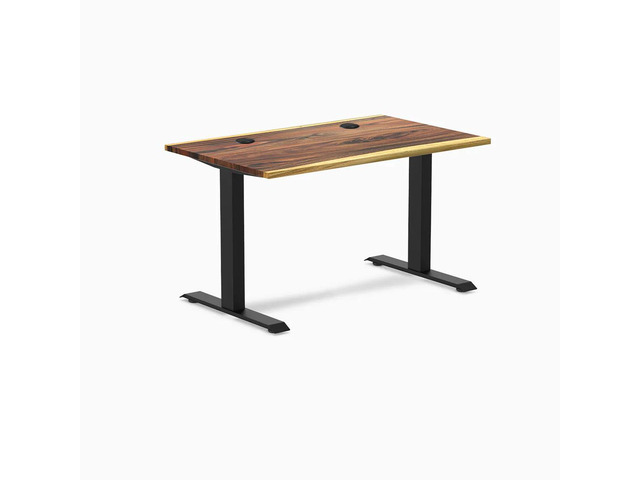 Desky Zero Hardwood Office Desk - Saman / 48 x 30 in / Matte Black