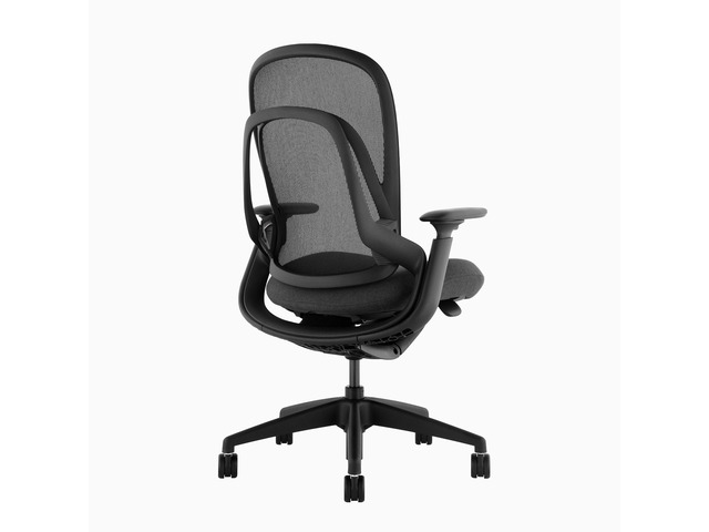 Desky Pivot Ergonomic Office Task Chair - Black / Without Headrest