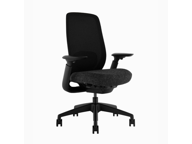 Desky Sereno Ergonomic Office Task Chair - Black / No Headrest