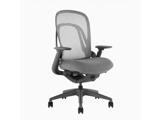 Desky Pivot Ergonomic Office Task Chair - Grey / Without Headrest