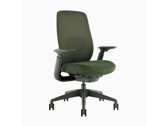Desky Sereno Ergonomic Office Task Chair - Dark Green / No Headrest