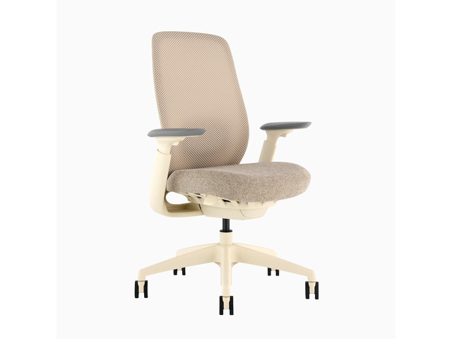 Desky Sereno Ergonomic Office Task Chair - Wheat / No Headrest