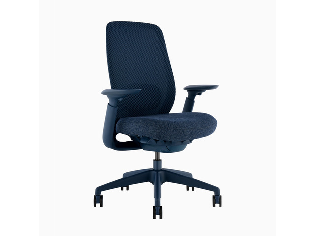 Desky Sereno Ergonomic Office Task Chair - Blue / No Headrest