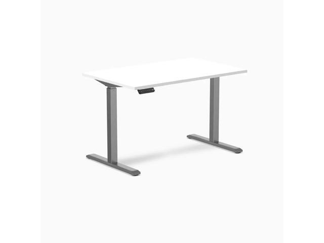 Desky Single Sit Stand Gaming Desk - White / 47.2 x 29.5 inches / Space Grey