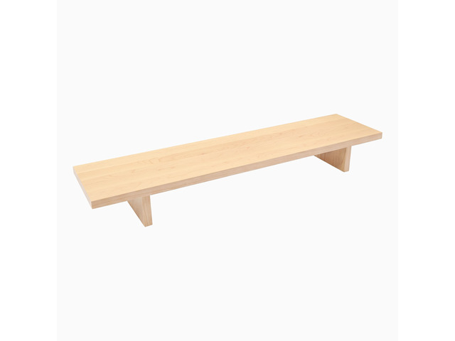 Desky Minimal Monitor Stand - Maple Hardwood