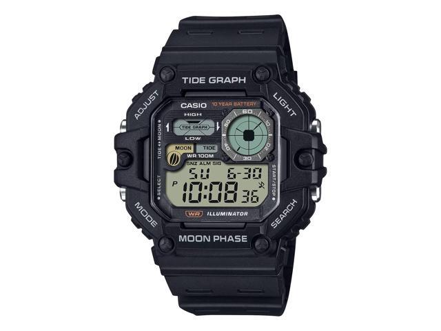 Casio Men's Digital Watch with Black Resin Band - WS-1700H-1AVCF-EW