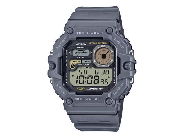 Casio Men's Digital Watch with Gray Resin Band - WS-1700H-8AVCF