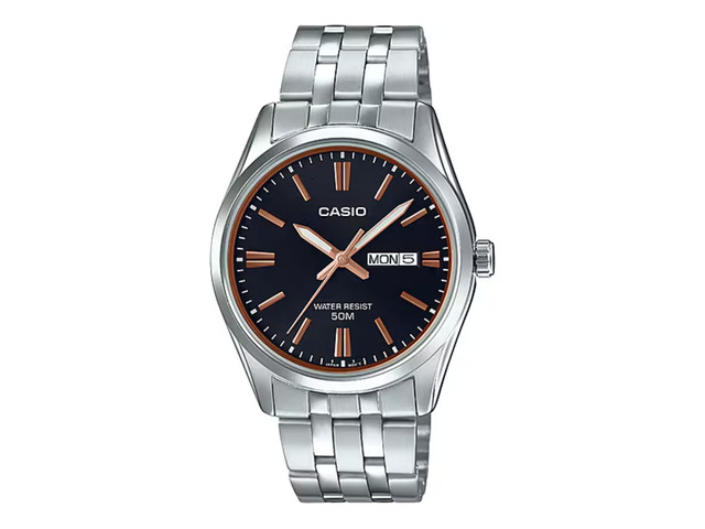 Casio Mens Stainless Steel Analog Watch Black Dial - MTP-1335D-1A2V